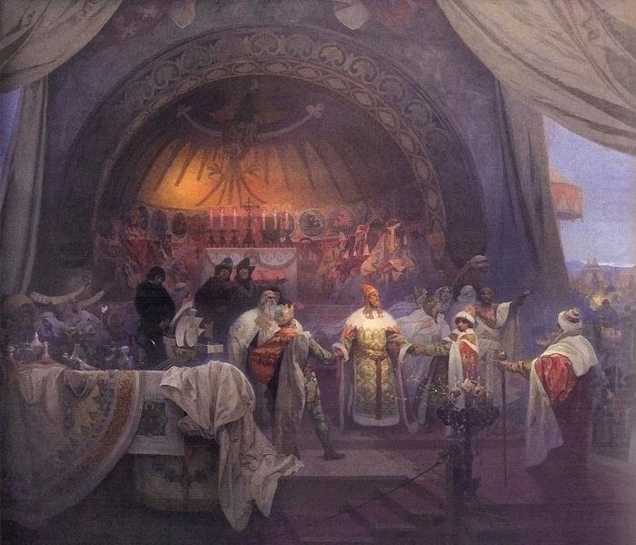 Alfons Mucha The Union of Slavic Dynasties china oil painting image